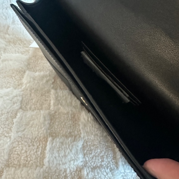 NWT! RARE! Tory Burch Block T Box Flap Leather Crossbody Messenger Black 71636 - Picture 7 of 10